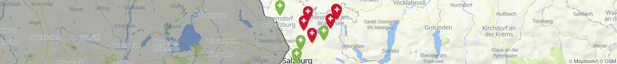 Kartenansicht für Apotheken-Notdienste in der Nähe von Straßwalchen (Salzburg-Umgebung, Salzburg)